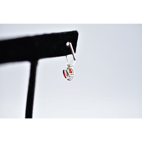 NVC Signed Dangle Earrings Rhinestone Crystal Red Silver Sparkling Elegant Bin5 - Picture 11 of 12